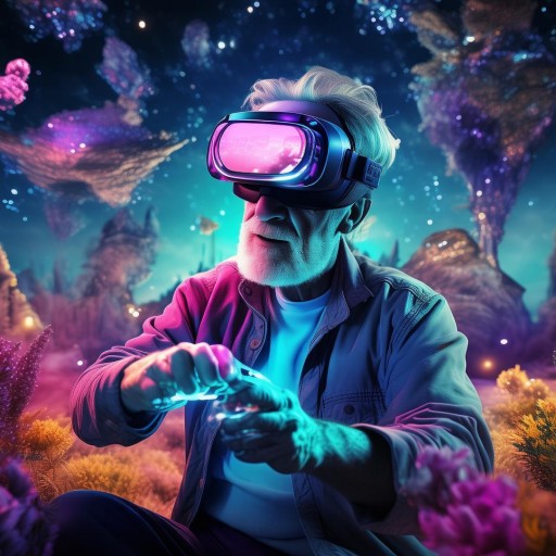 老漢探索虛擬世界游戲，無限未知，無限體驗