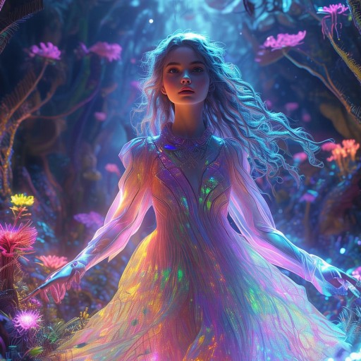 虛擬世界中的奇幻之旅，美女探索未知世界
