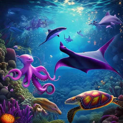 海洋動物組隊探索神秘海洋的奇妙冒險