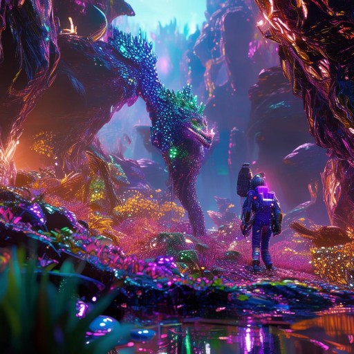 探索未知世界的奇幻之旅，虛擬形象怪物游戲視頻