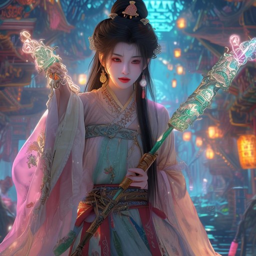 古風(fēng)女神的奇幻游戲之旅，探索高端游戲世界