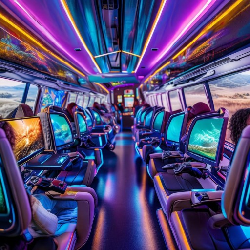 大巴車上的高端游戲，旅行與娛樂的完美融合