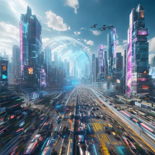 探索未來都市，大型科幻虛擬城市游戲