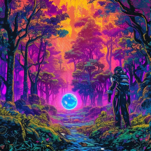 探索插畫素材圖片中的奇幻世界，虛擬游戲的魅力