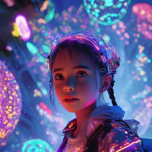 小蘭探索虛擬游戲，數字世界的無限可能