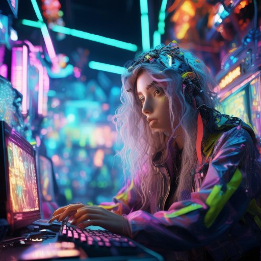 夢幻與現(xiàn)實交織的虛擬盛宴，高端游戲女生