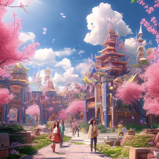 探索夢幻校園之旅，櫻花校園虛擬模式游戲